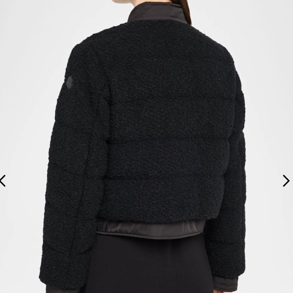 Moncler Blandy Tweed Short Down Jacket Black Size Small NWT - Picture 4 of 6